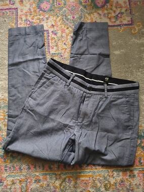H&M Men's Gray Dress Pants - Slim Fit